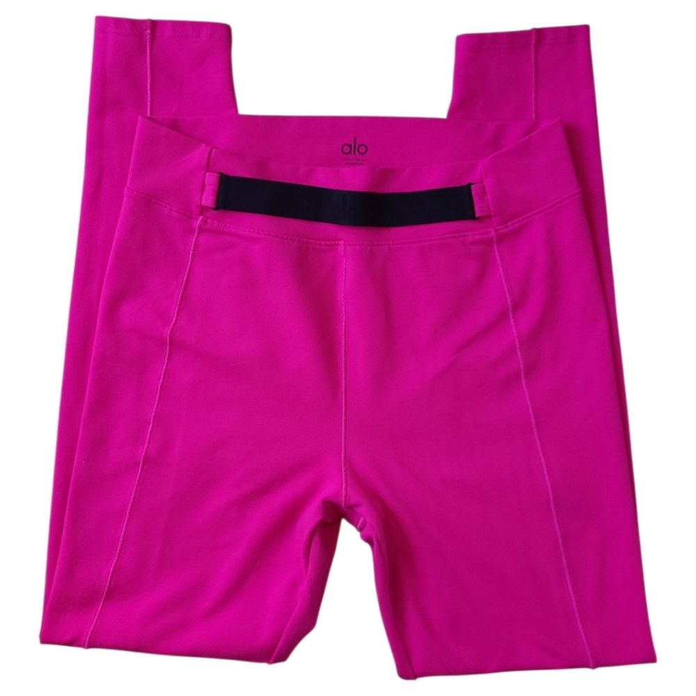Alo Yoga High Waist Visionary Leggings M Hot Pink 7/8 length Workout Gym - Picture 6 of 13
